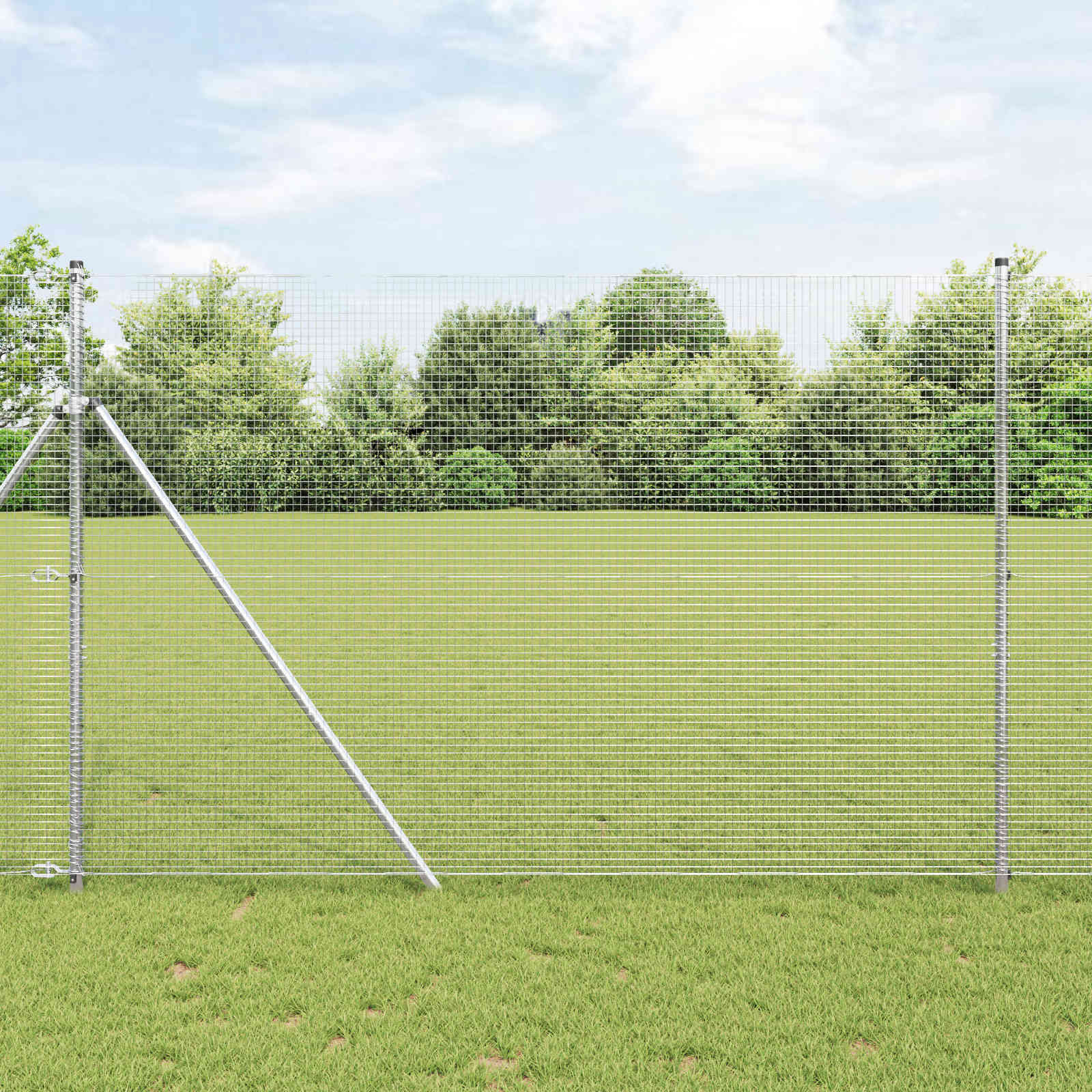 Vidaxl gelaste draadhek zilver 1.5 x 50 m