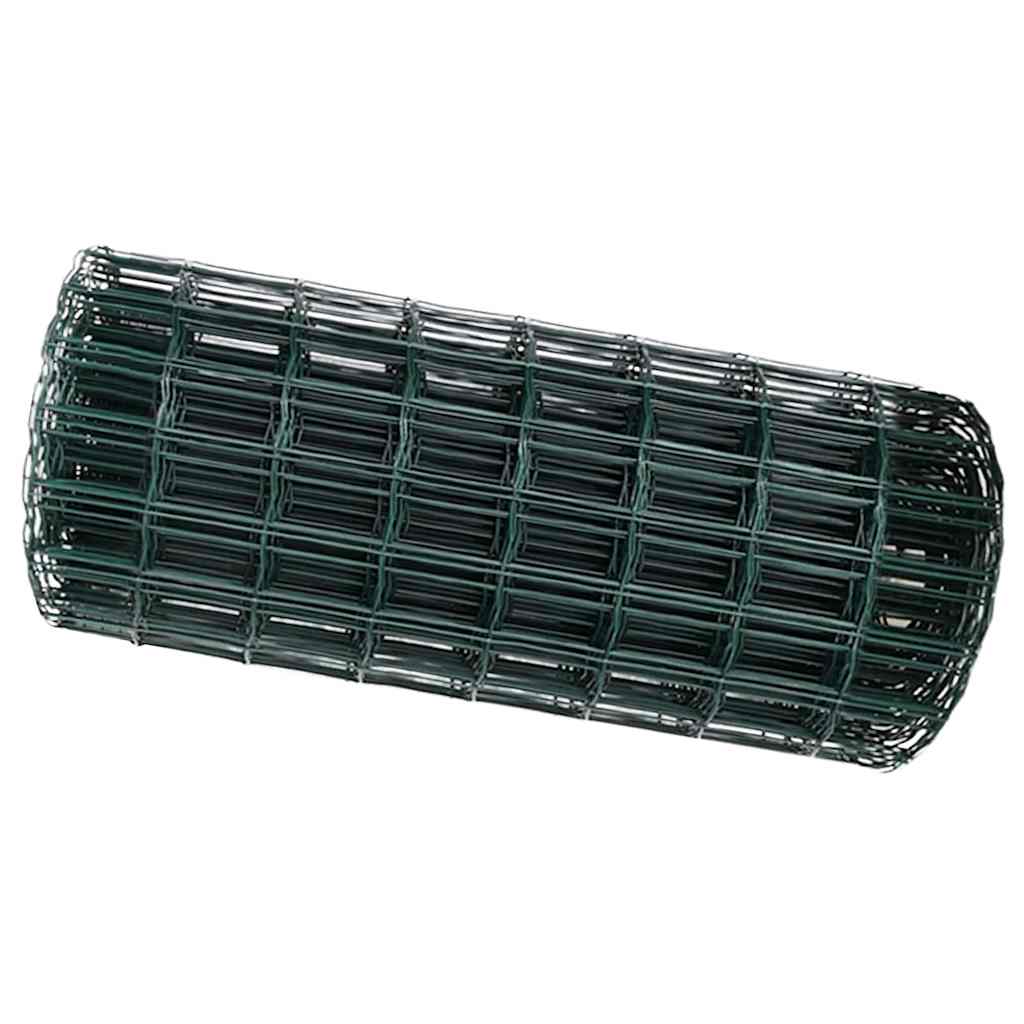 Vidaxl euro hek groen 0,4 x 10 m pvc-gecoat ijzer
