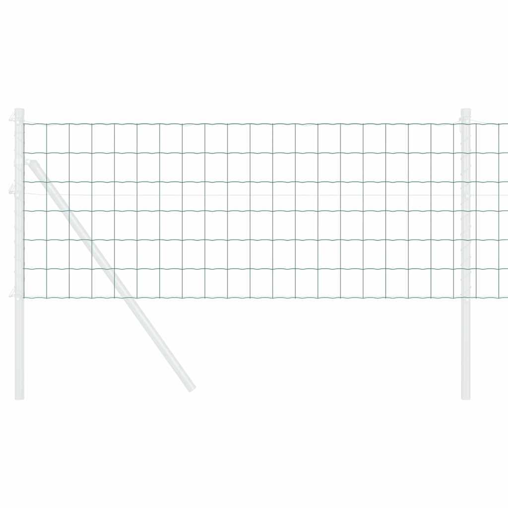 Vidaxl euro hek groen 0,4 x 10 m pvc-gecoat ijzer