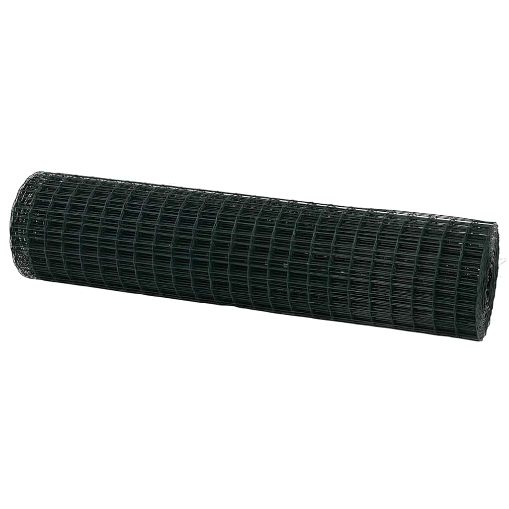 Vidaxl euro hek groen 1,2 x 25 m pvc-gecoat ijzer