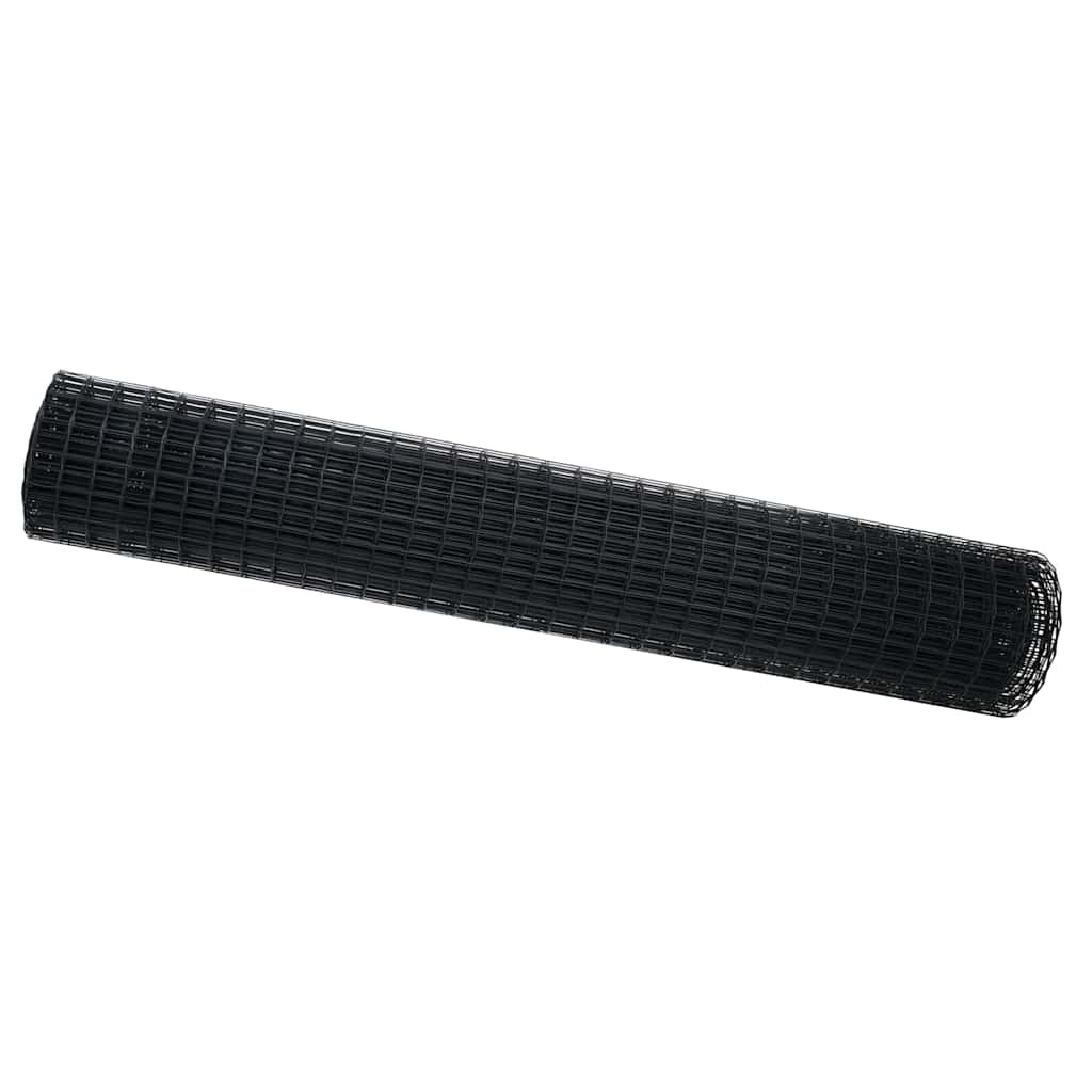 Vidaxl euro hek grijs 1.5 x 10 m pvc-gecoat ijzer