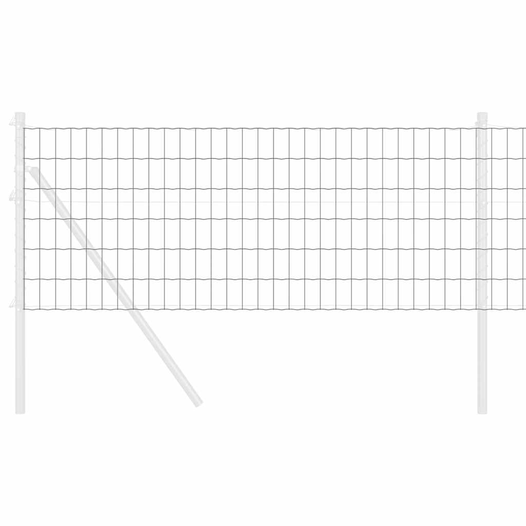 Vidaxl euro hek grijs 0,4 x 50 m pvc-gecoat ijzer