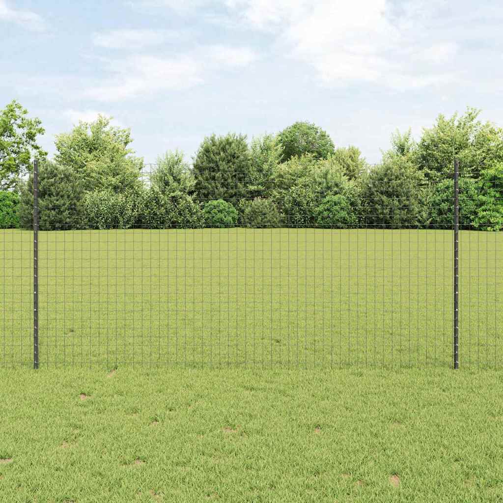 Vidaxl afrasteringspaal 22 pcs grijs 160 cm staal