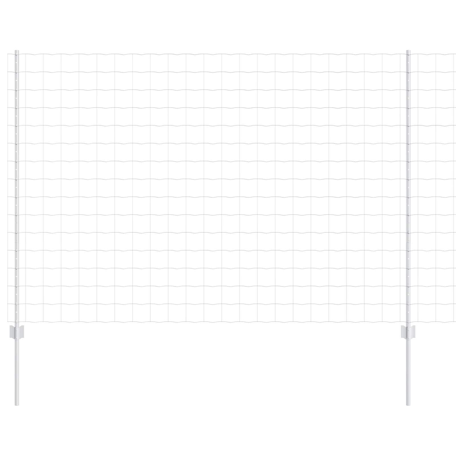 Vidaxl hek met paal zilver 1,5 x 10 m staal
