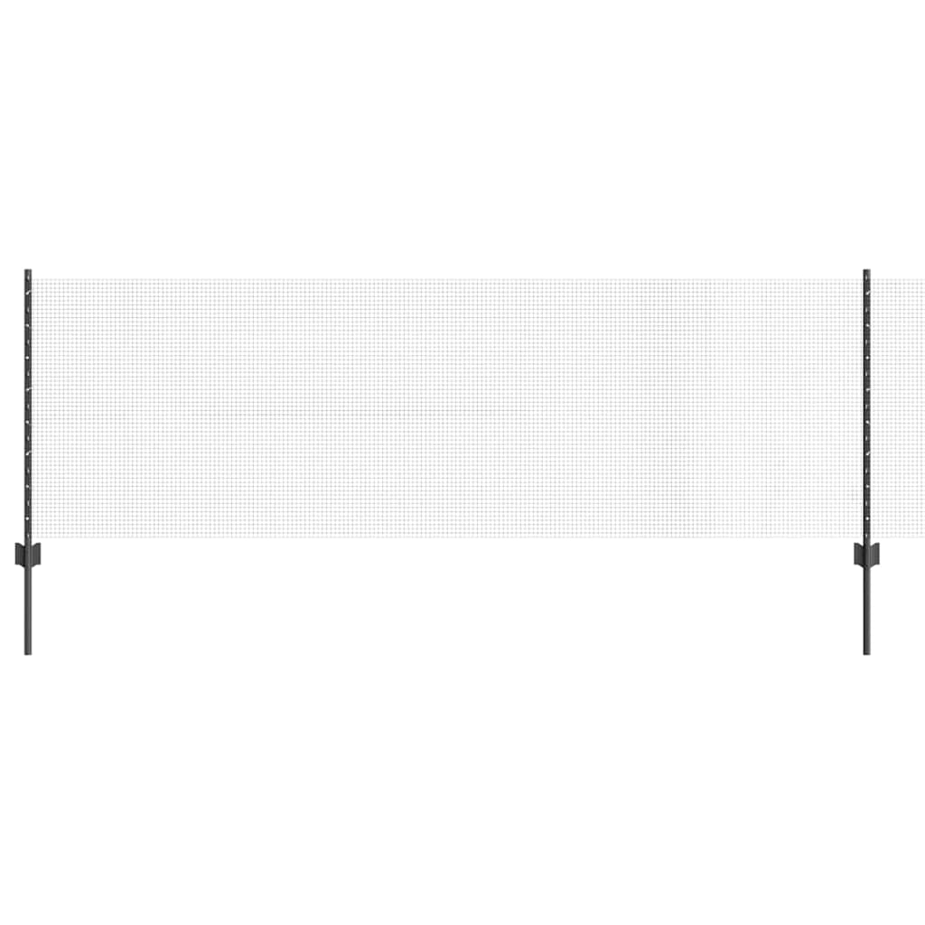 Vidaxl hek met paal grijs 0,8 x 25 m staal en pvc