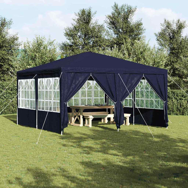 Vidaxl partytent 400 x 400 x 266 cm blauw polyetheen
