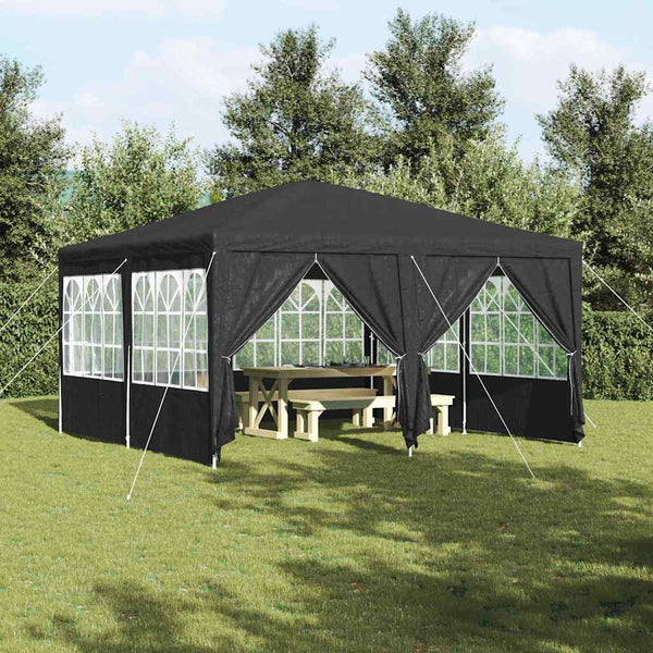 Vidaxl partytent 400 x 400 x 266 cm antracietkleurig polyetheen