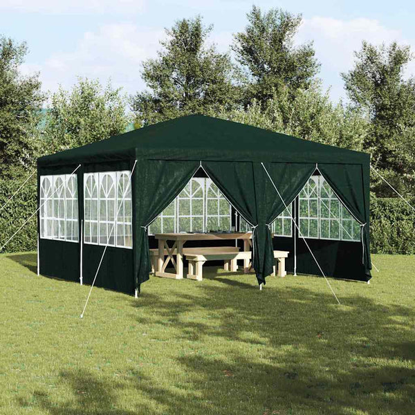 Vidaxl partytent 400 x 400 x 266 cm groen polyetheen