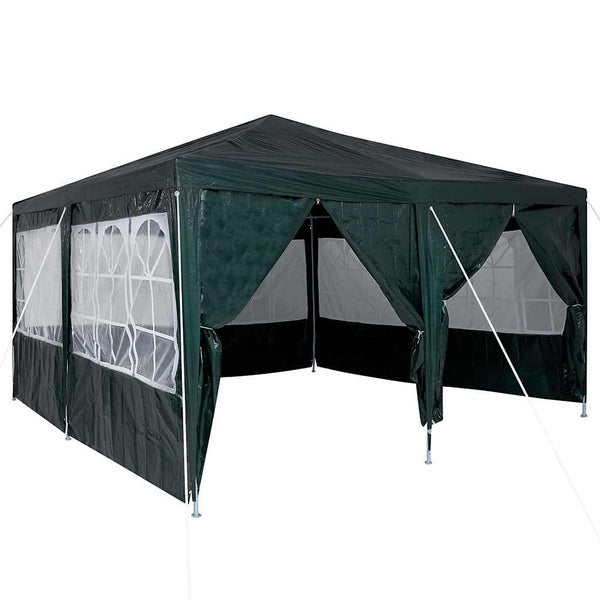 Vidaxl partytent 400 x 400 x 266 cm groen polyetheen