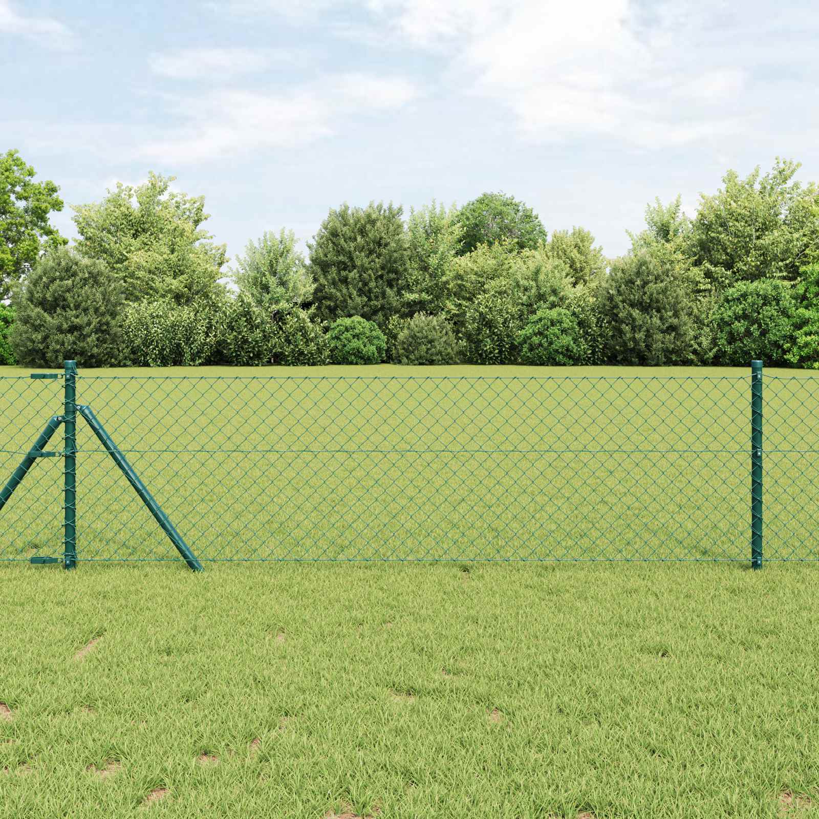 Vidaxl gaashek 25 x 0,6 m staal groen