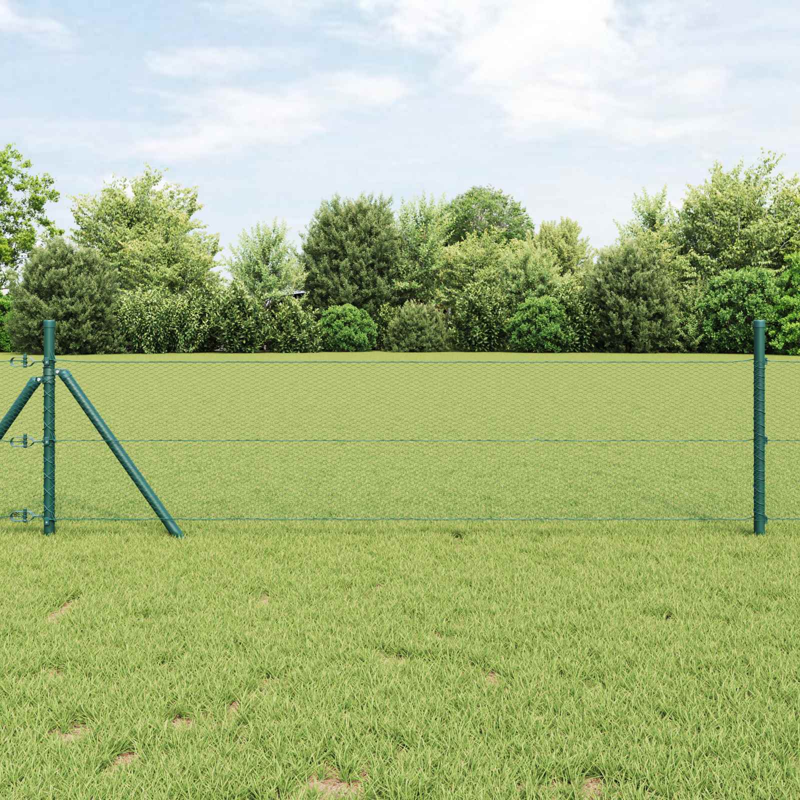 Vidaxl hexagon hek groen 0,6 x 10 m pvc