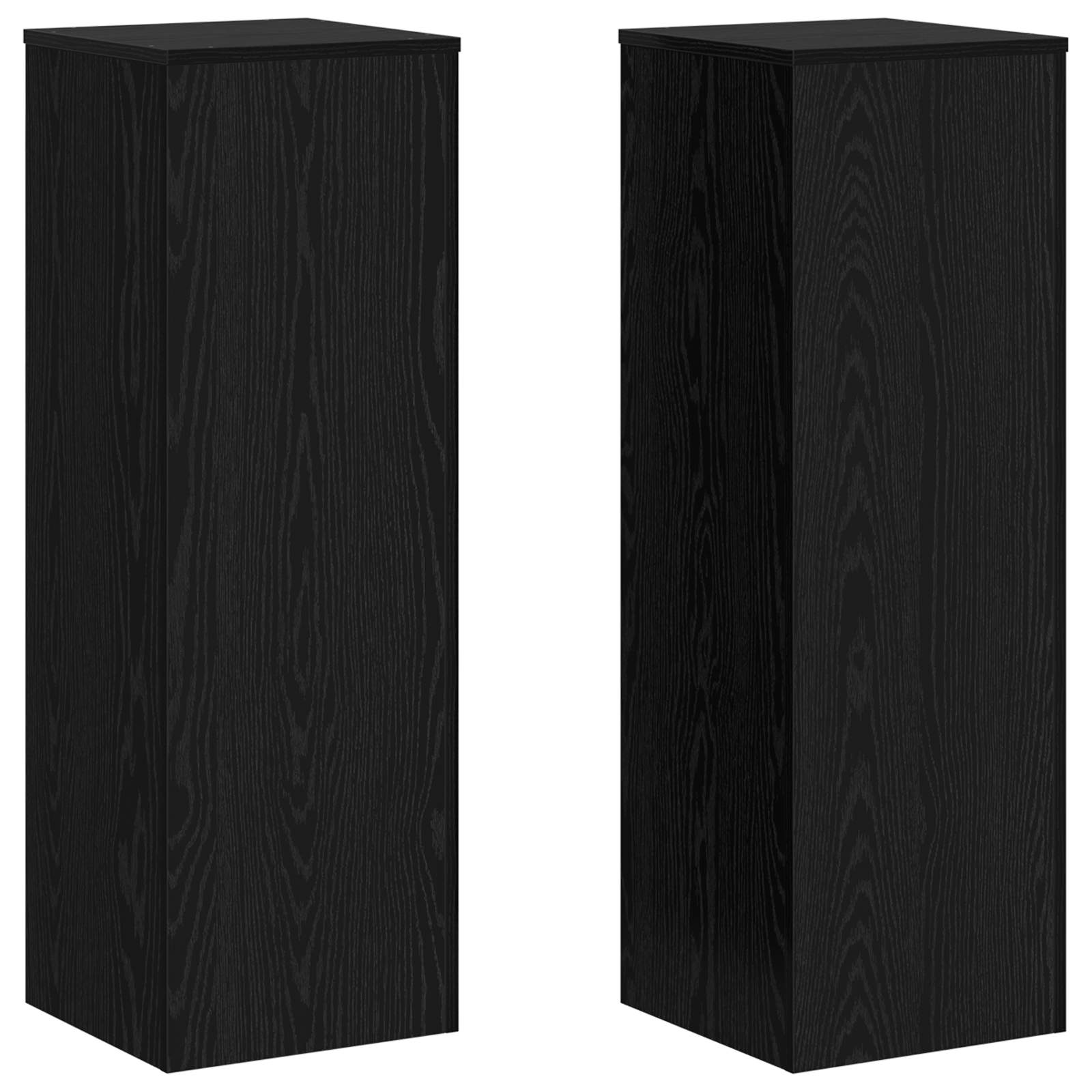 Vidaxl plantenstandaard zwart eiken 33 x 33 x 100 cm bewerkt hout