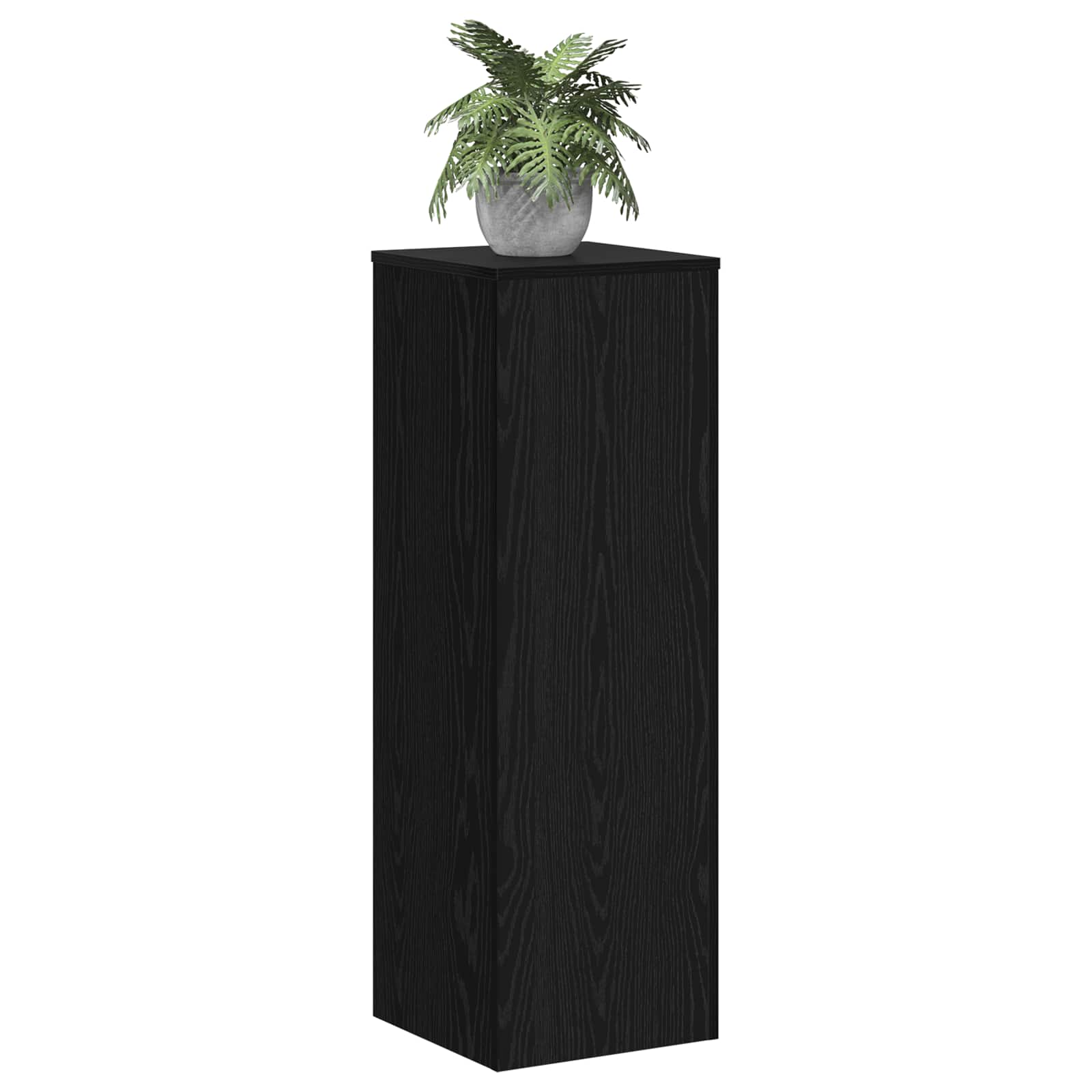 Vidaxl plantenstandaard zwart eiken 33 x 33 x 100 cm bewerkt hout
