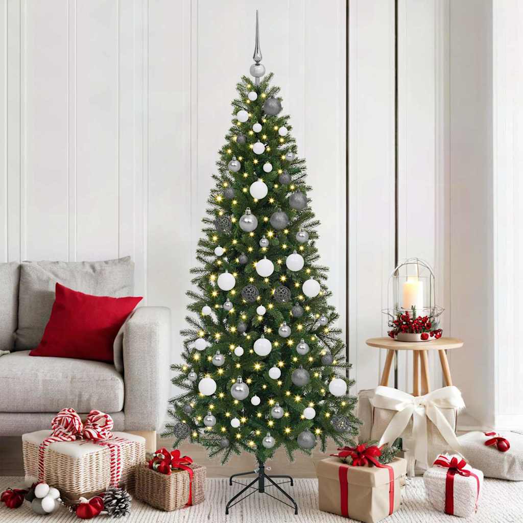 Vidaxl kunstkerstboom met 300 led met standaard groen 180 cm pe en pvc