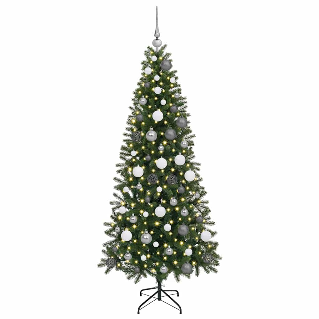 Vidaxl kunstkerstboom met 300 led met standaard groen 180 cm pe en pvc