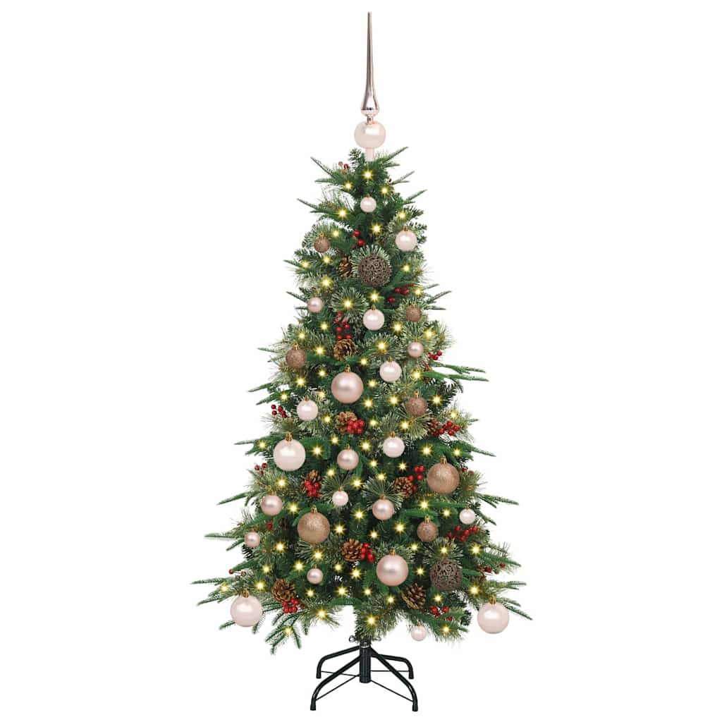 Vidaxl kunstmatige inklapbare kerstboom groen 120 cm pe en pvc