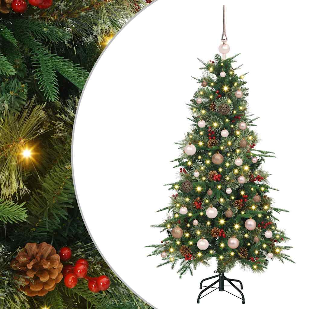 Vidaxl kunstmatige inklapbare kerstboom groen 150 cm pe en pvc