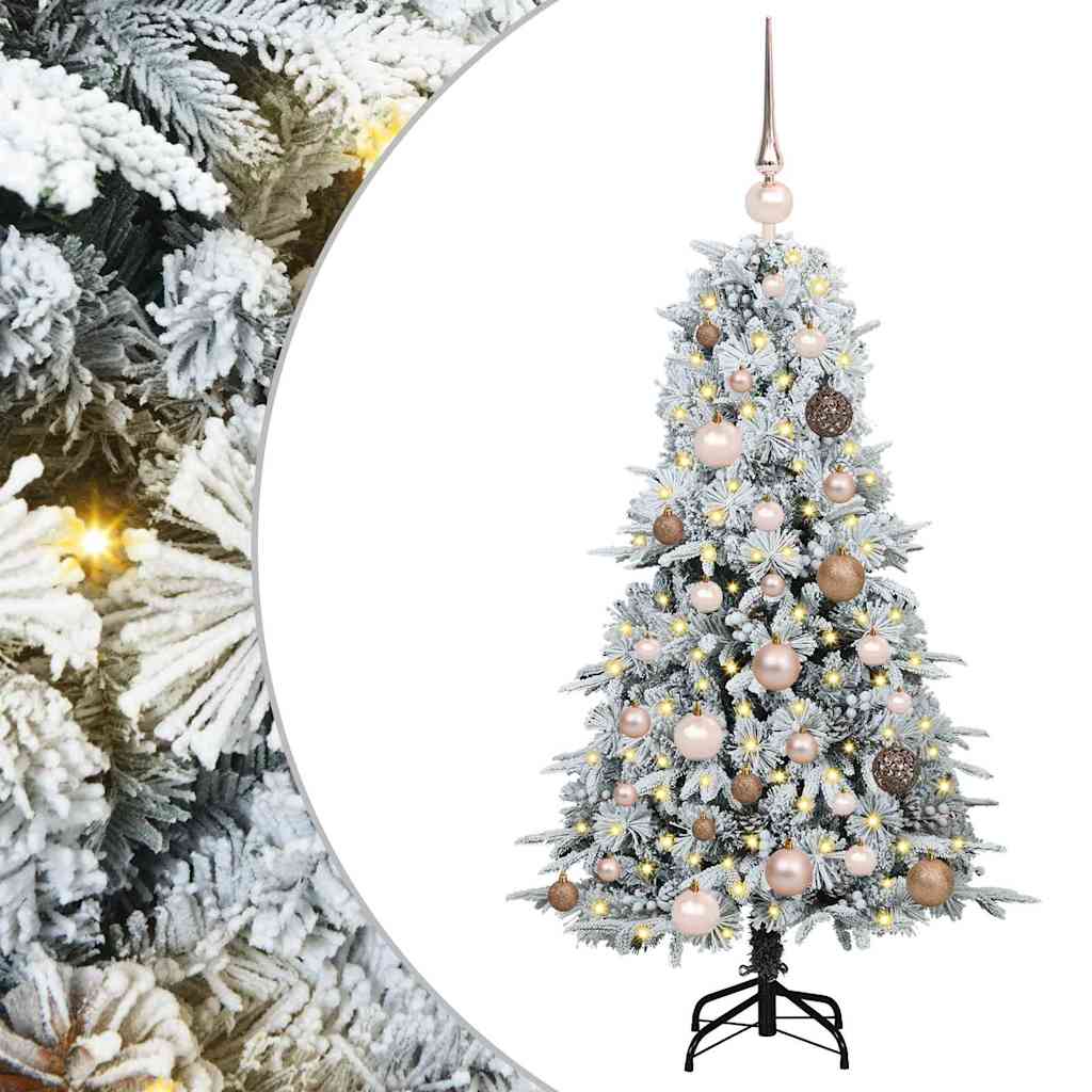 Vidaxl kunstmatige inklapbare kerstboom wit 120 cm pe en pvc