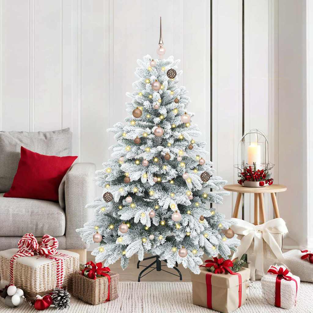 Vidaxl kunstkerstboom met 150 led met standaard wit 150 cm pe en pvc