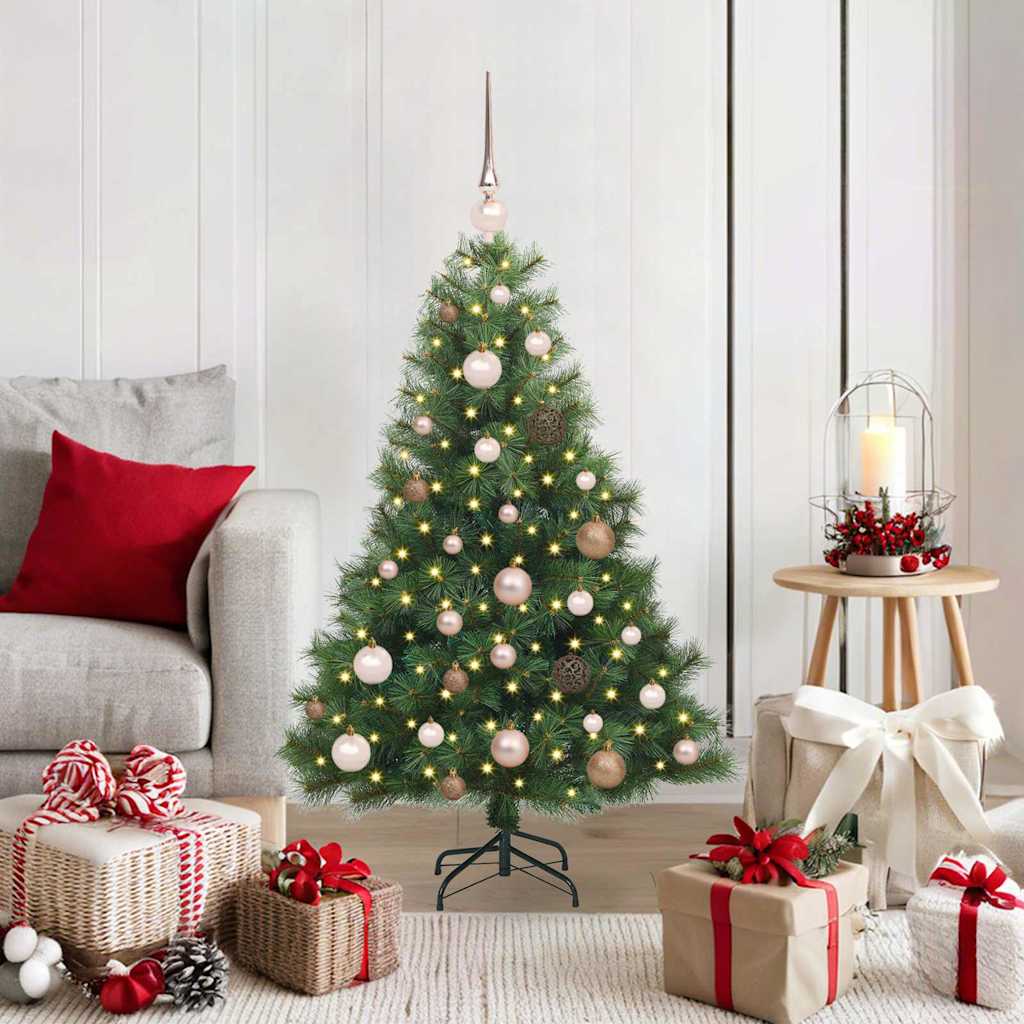Vidaxl kunstkerstboom met 150 led met standaard groen 120 cm pe en pvc
