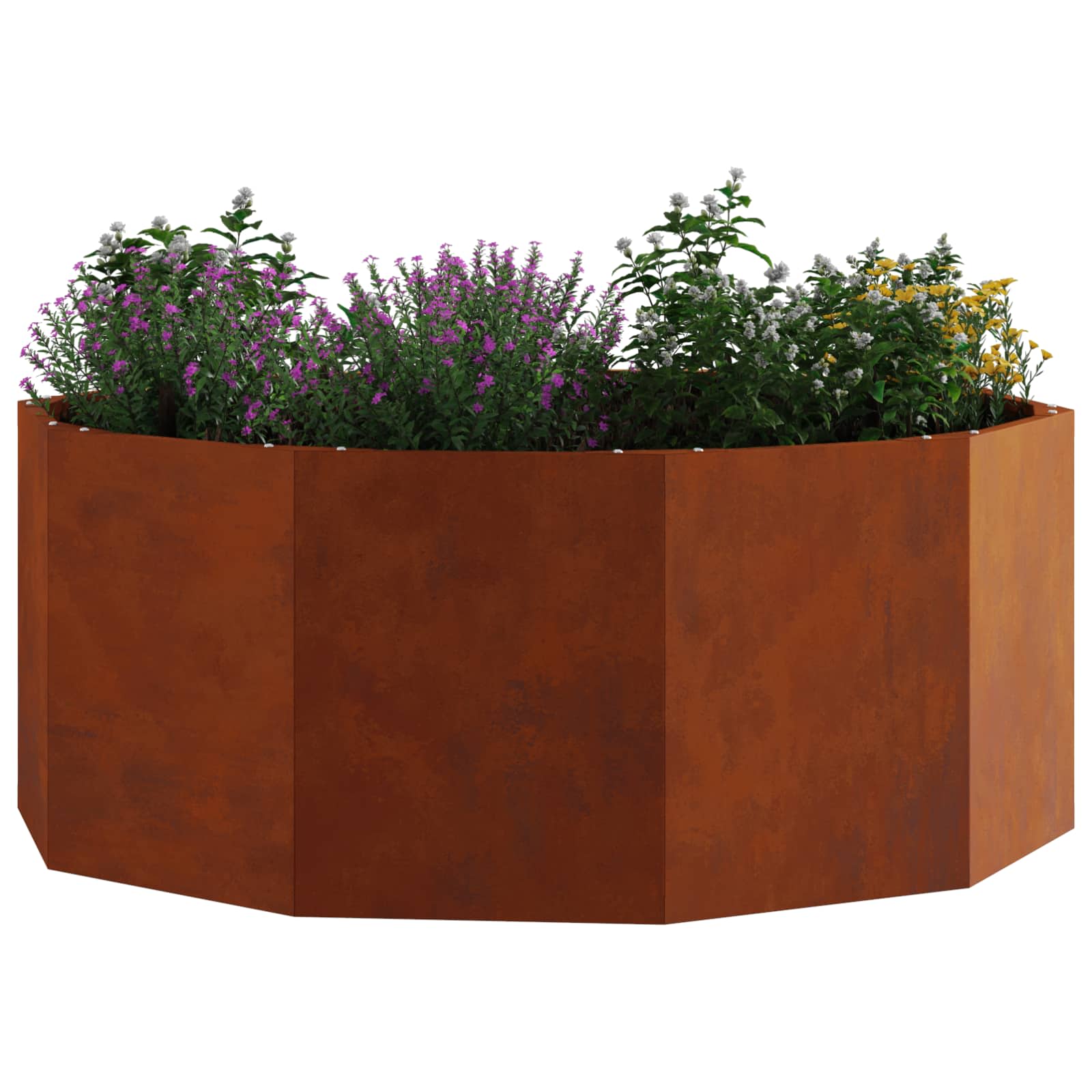 Vidaxl plantenbak roestig 90 x 90 x 35 cm cortenstaal