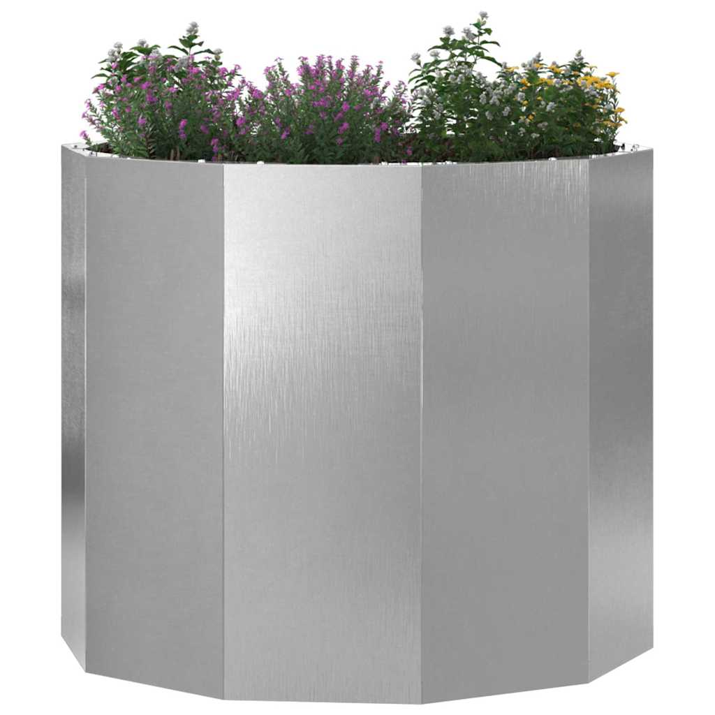 Vidaxl plantenbak zilver 60 x 60 x 50 cm roestvrij staal