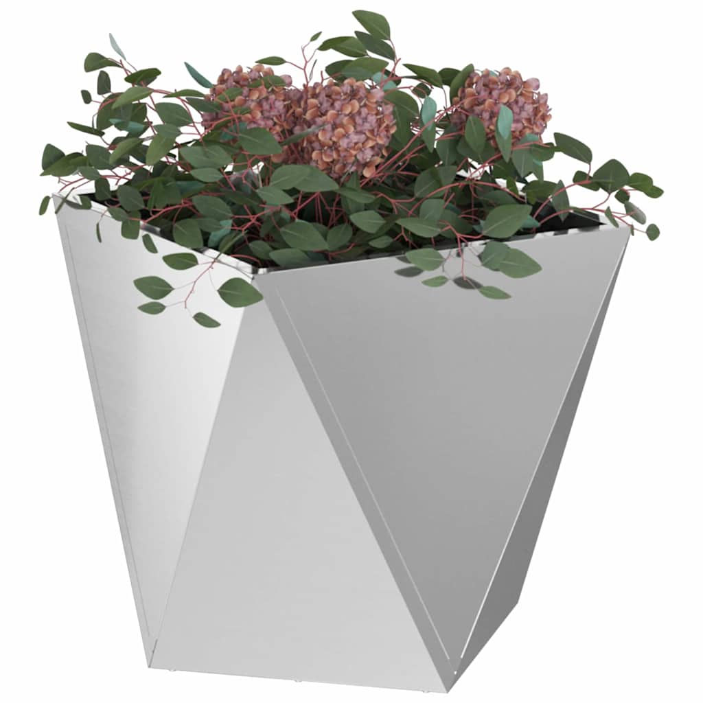 Vidaxl plantenbak 2 pcs zilver 40 x 40 x 40 cm gegalvaniseerd staal