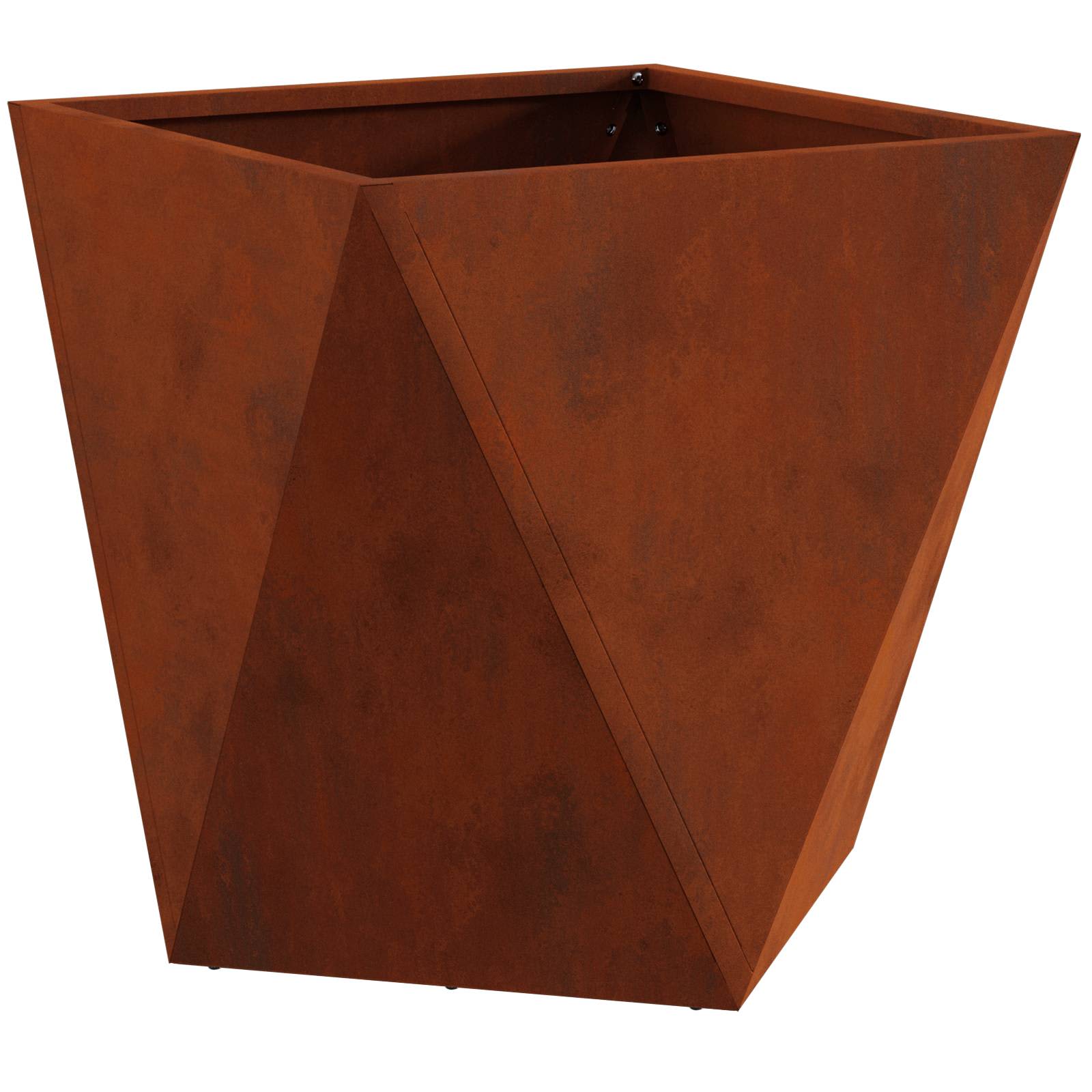 Vidaxl plantenbak roestig 40 x 40 x 40 cm weervast staal