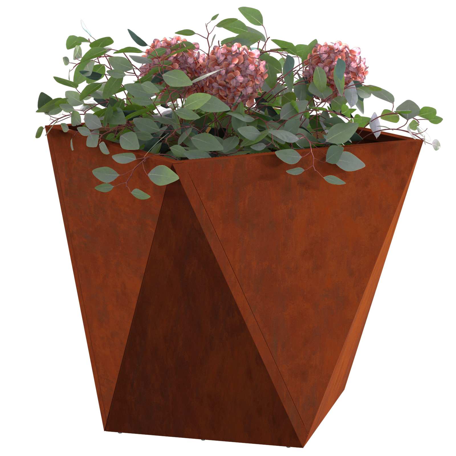 Vidaxl plantenbak 2 st roestig 40 x 40 x 40 cm weervast staal