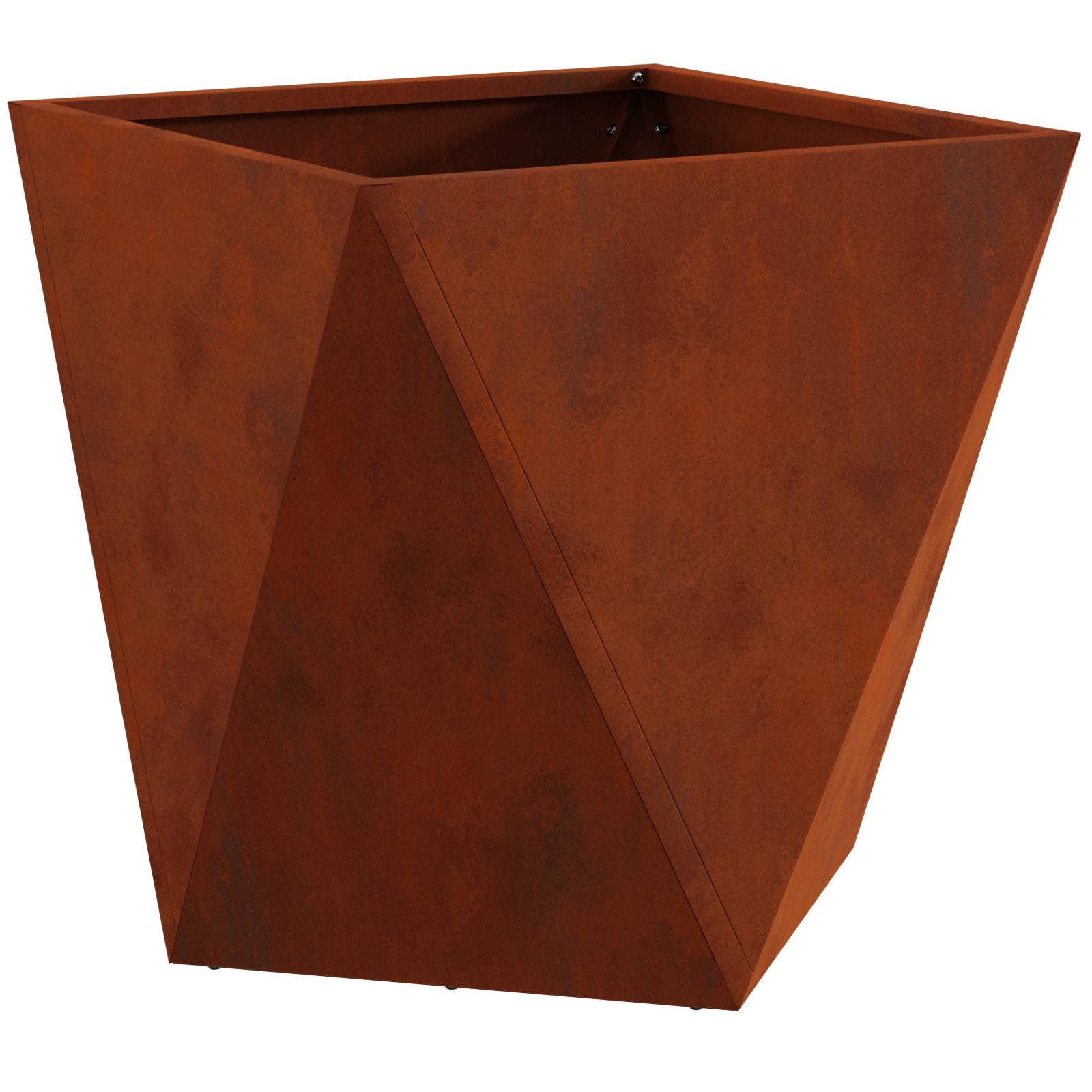 Vidaxl plantenbak roestig 50 x 50 x 50 cm weervast staal