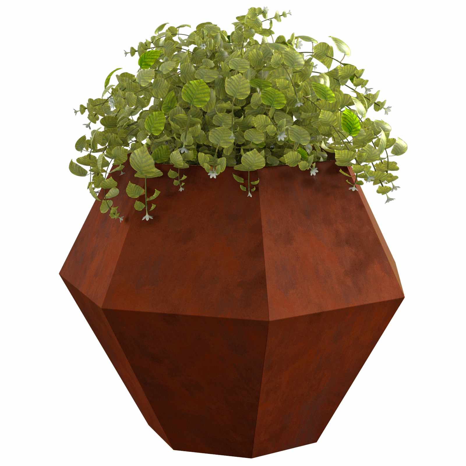 Vidaxl plantenbak roestkleurig 100 x 100 x 80 cm weervast staal
