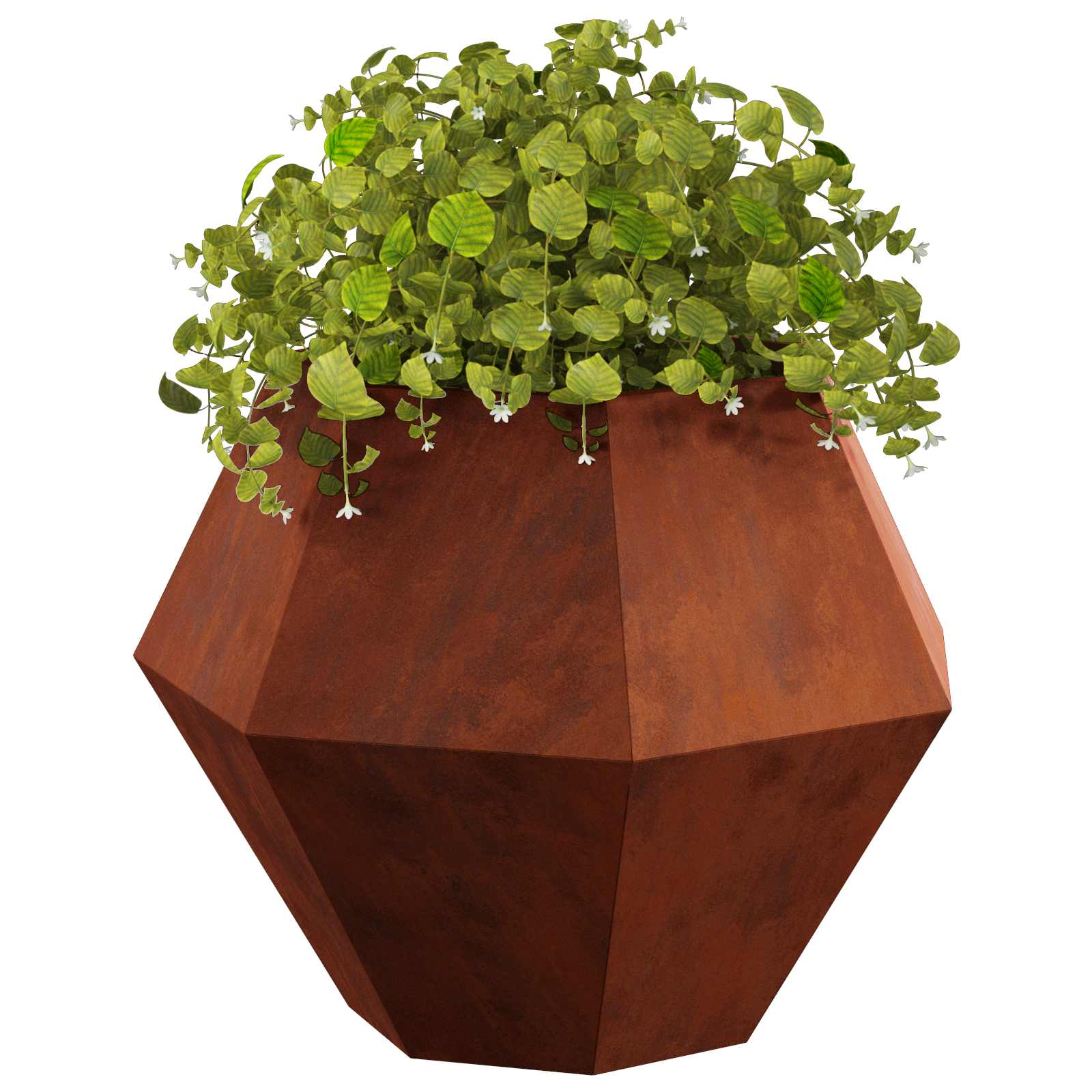 Vidaxl plantenbak 2 st roestkleurig 75 x 75 x 60 cm weervast staal