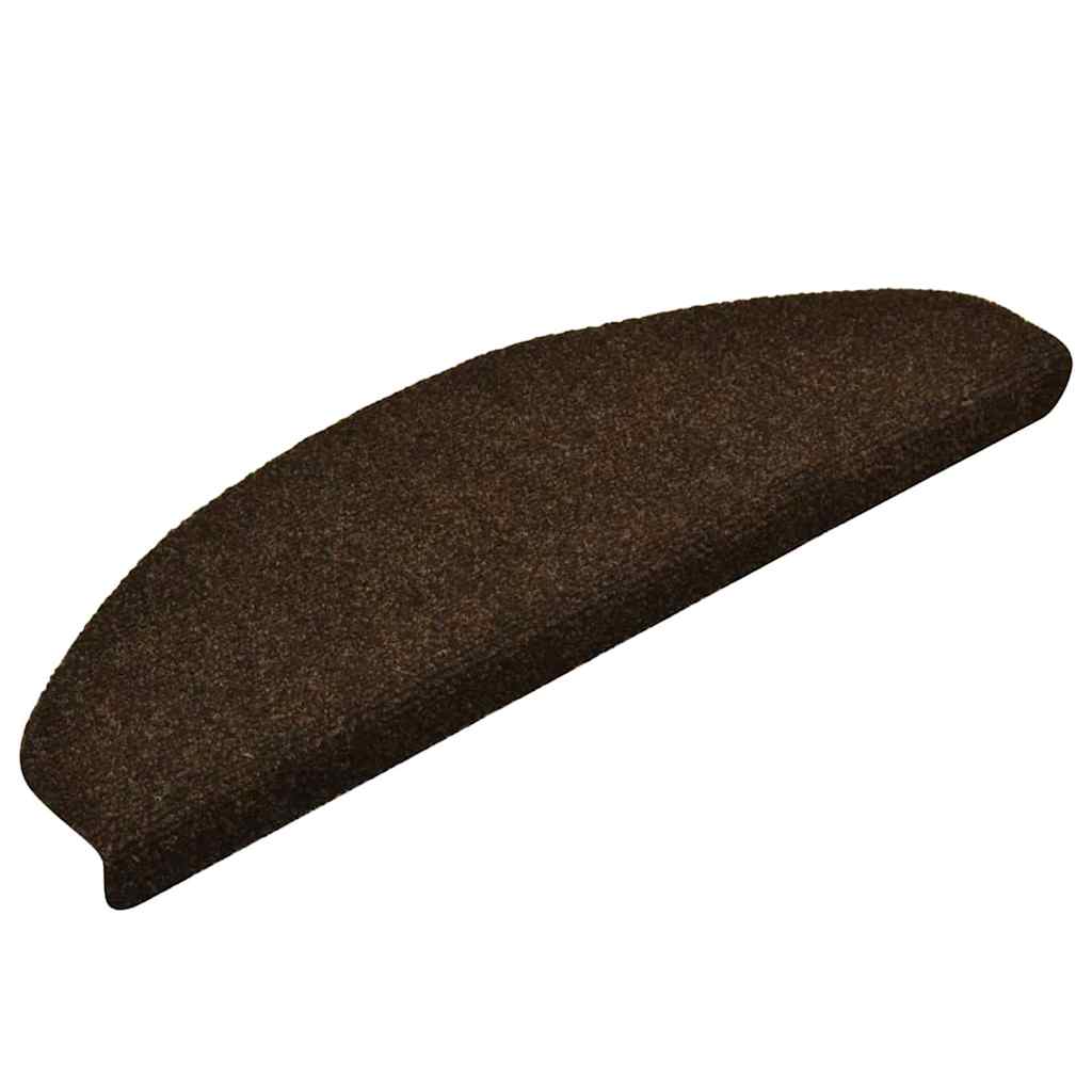 Vidaxl trapmatten zelfklevend 20 stuks 65x21x4 cm bruin halfrond groot