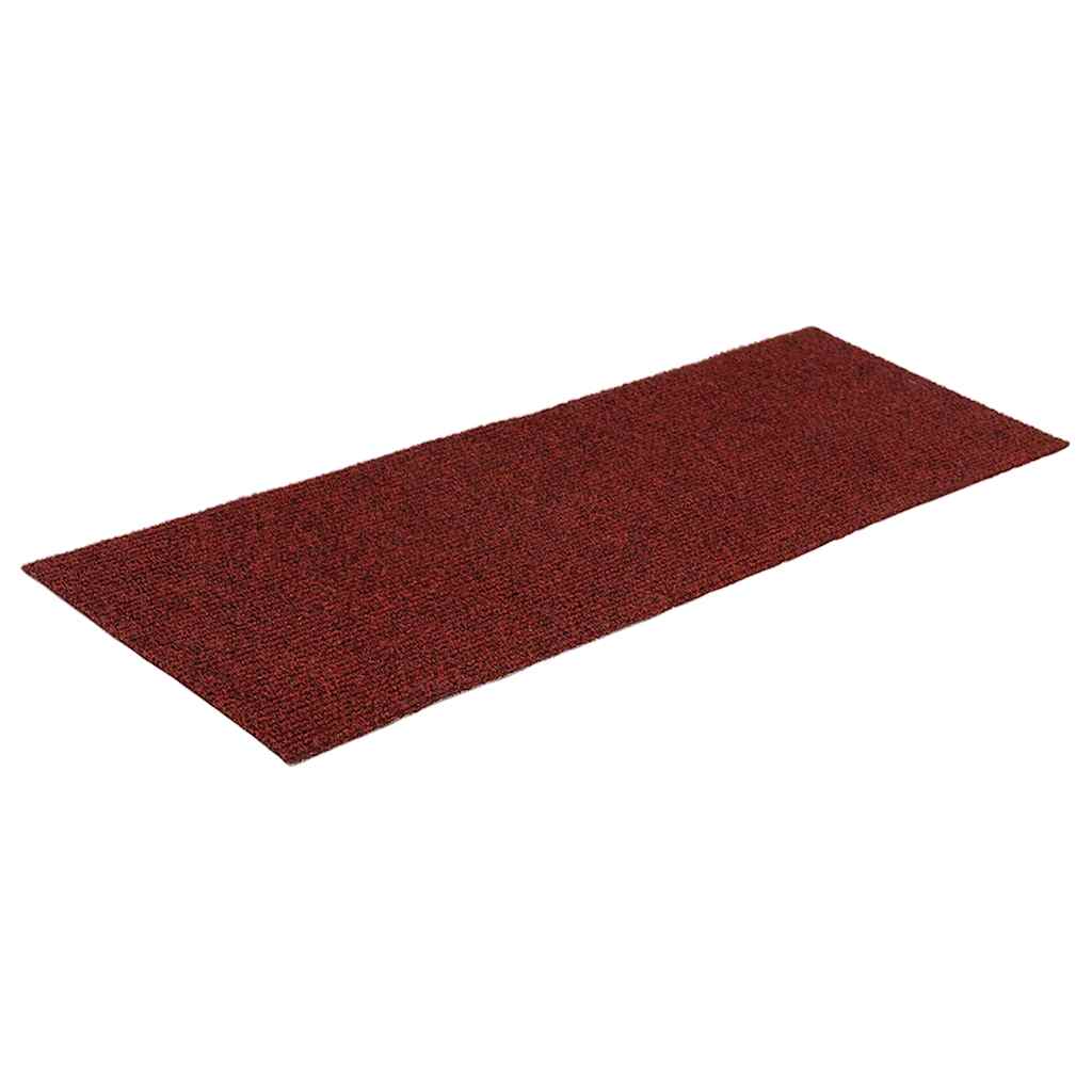Vidaxl trapmatten zelfklevend 30 stuks 60x25 cm bordeaux rood rechthoekig