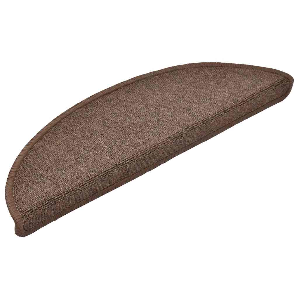 Vidaxl trapmatten 20 st 56x17x3 cm koffiebruin halfrond