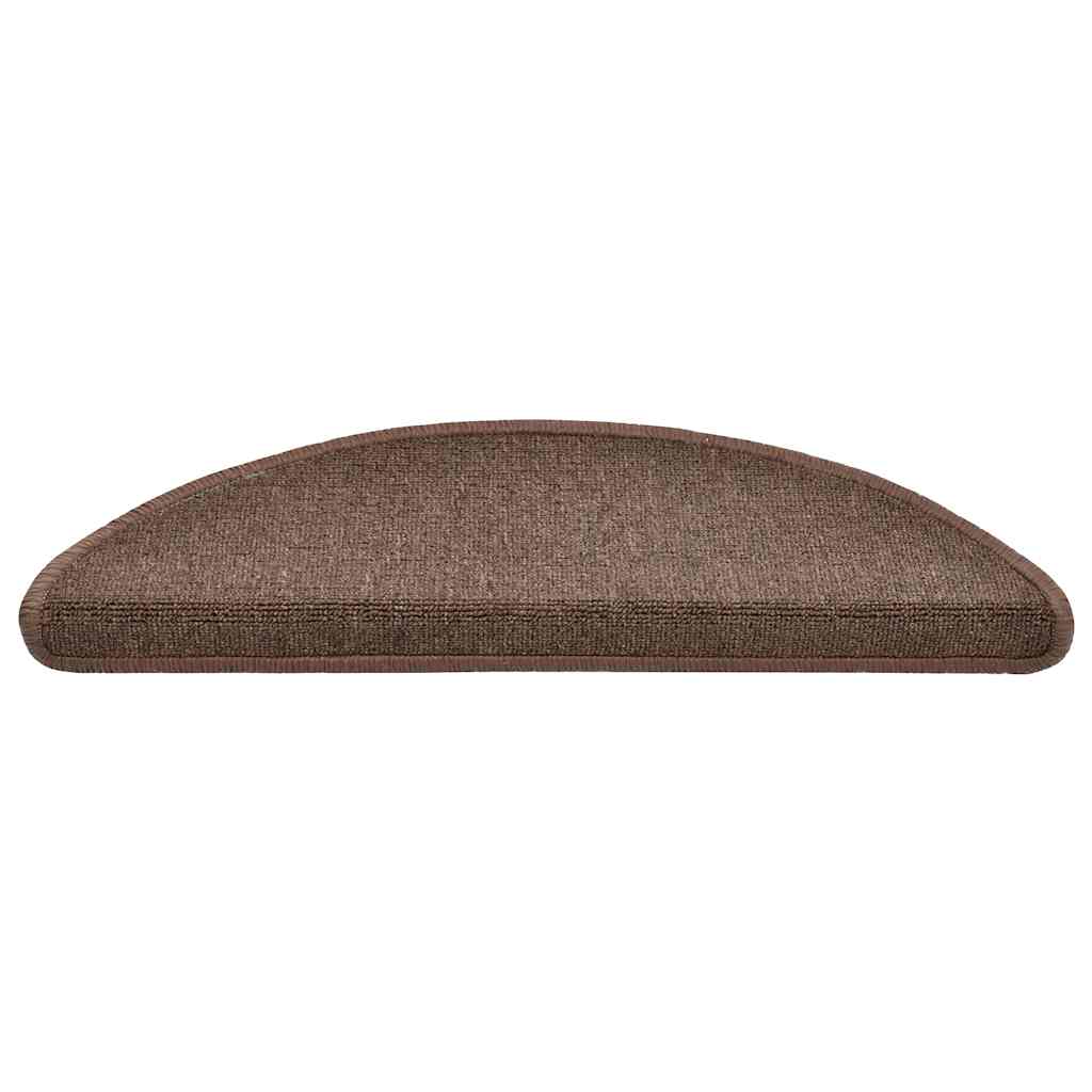 Vidaxl trapmatten 20 st 56x17x3 cm koffiebruin halfrond