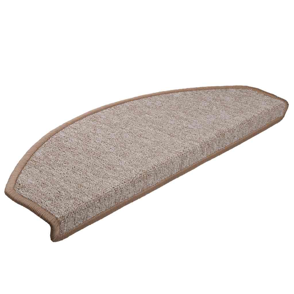 Vidaxl trapmatten 20 st 65x24x4 cm lichtbruin halfrond groot