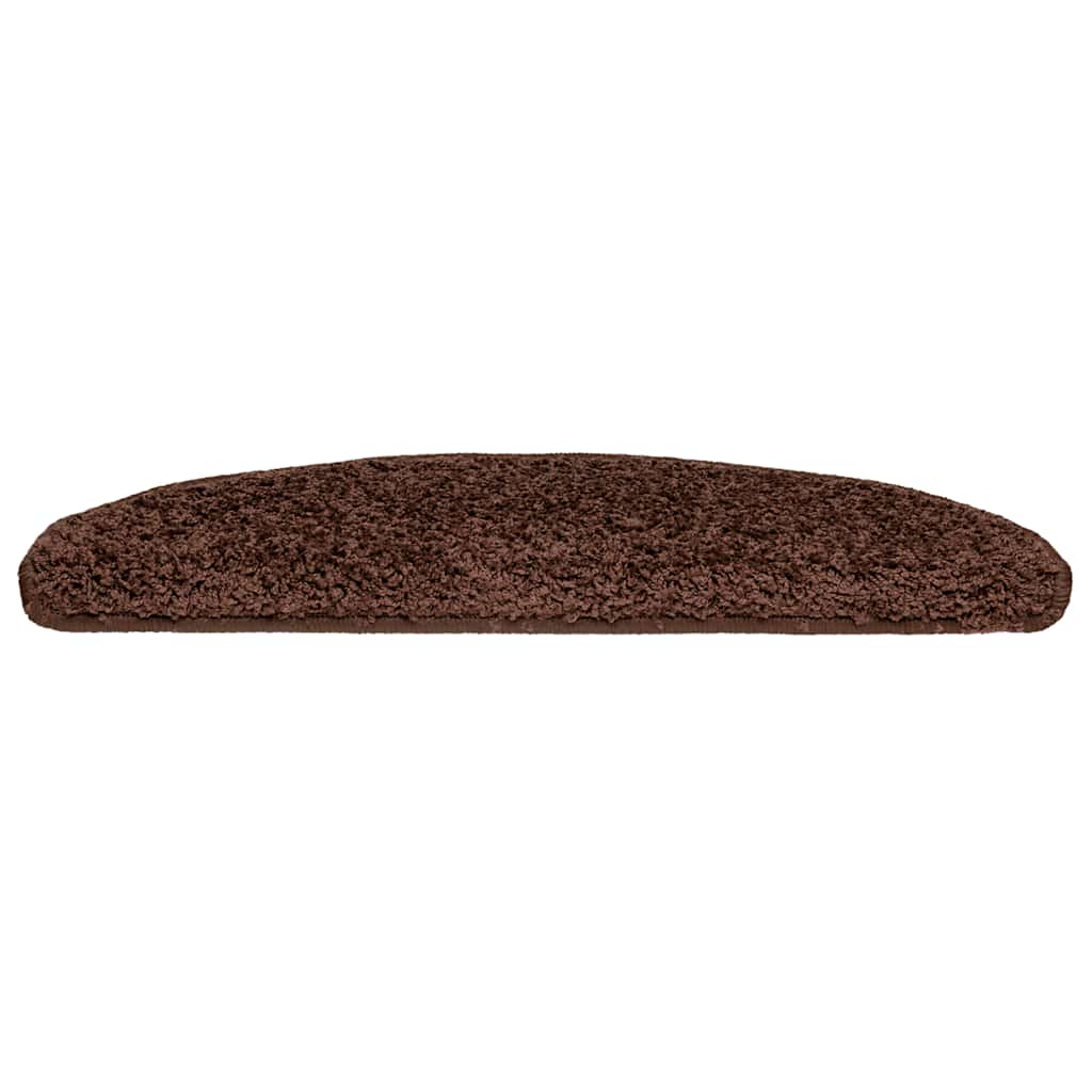 Vidaxl trapmatten 30 st 65x21x4 cm bruin halfrond groot