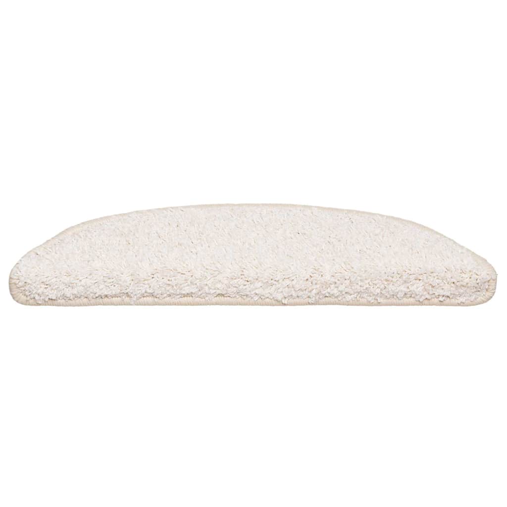 Vidaxl trapmatten 20 st 56x17x3 cm wit halfrond