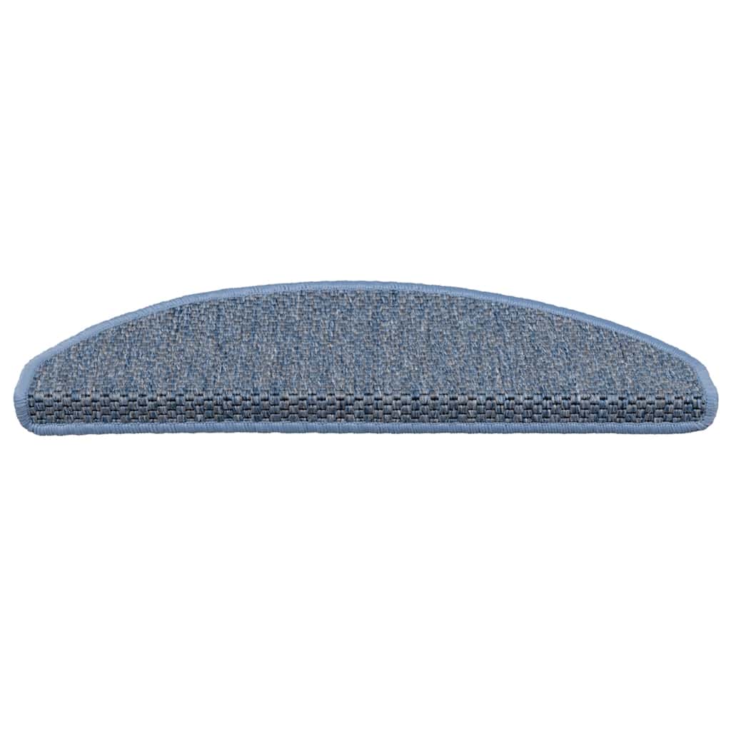 Vidaxl trapmatten zelfklevend sisal-look 30 st 65x21x4 cm blauw