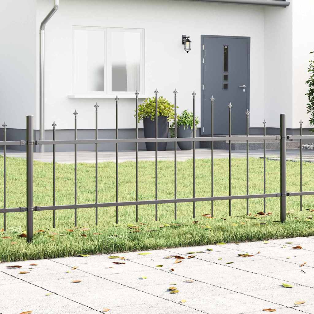 Vidaxl tuinhek 3 pcs grijs 170 x 140 cm gepoedercoat staal