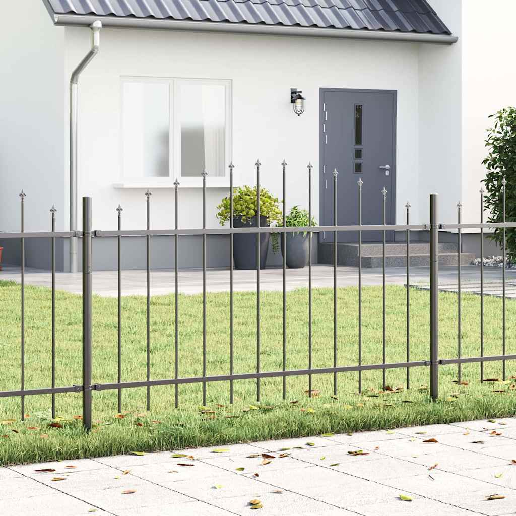 Vidaxl tuinhek woerden 4 st 170 x 140 cm gepoedercoat staal grijs