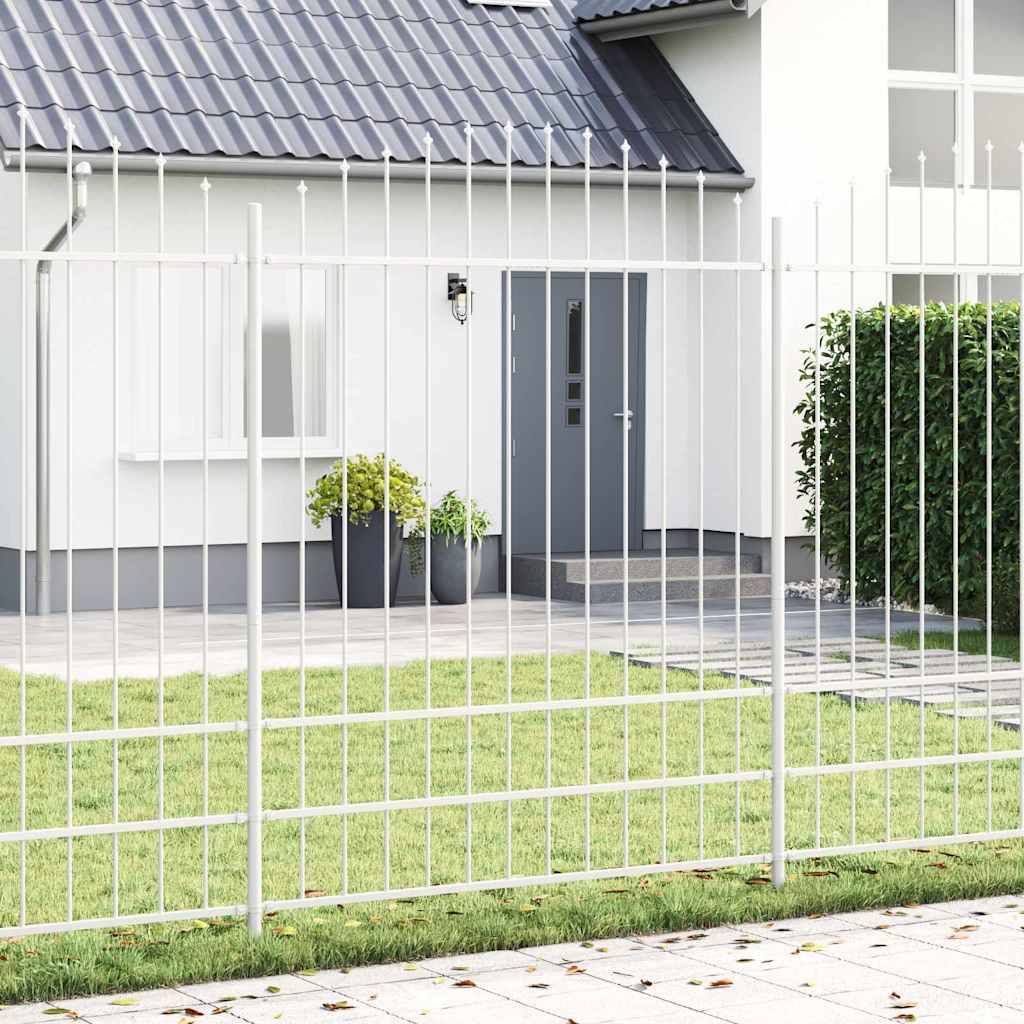 Vidaxl tuinhek woerden 2 st 170 x 225 cm gepoedercoat staal wit