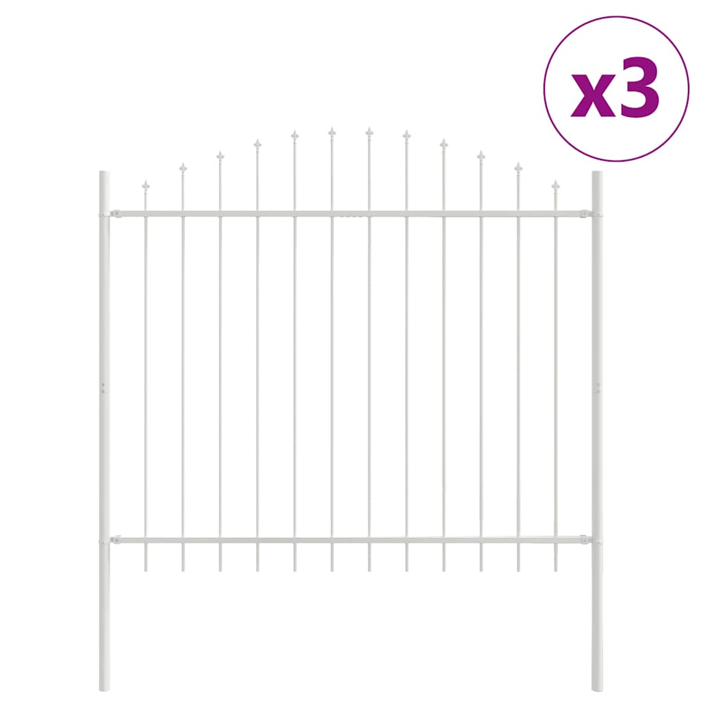 Vidaxl tuinhek 3 pcs wit 170 x 165 cm gepoedercoat staal