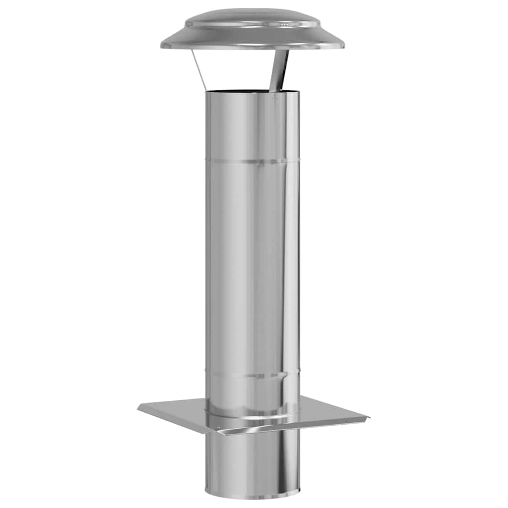 Vidaxl schouw verlenging zilver 25 x 25 x 65 cm roestvrij staal