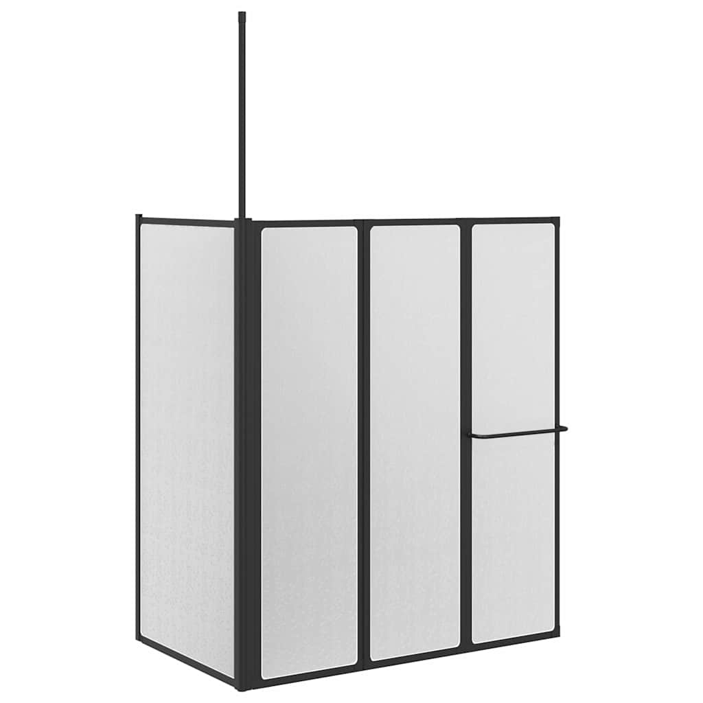 Vidaxl douchescherm wit 120 x 70 x 137 cm aluminium