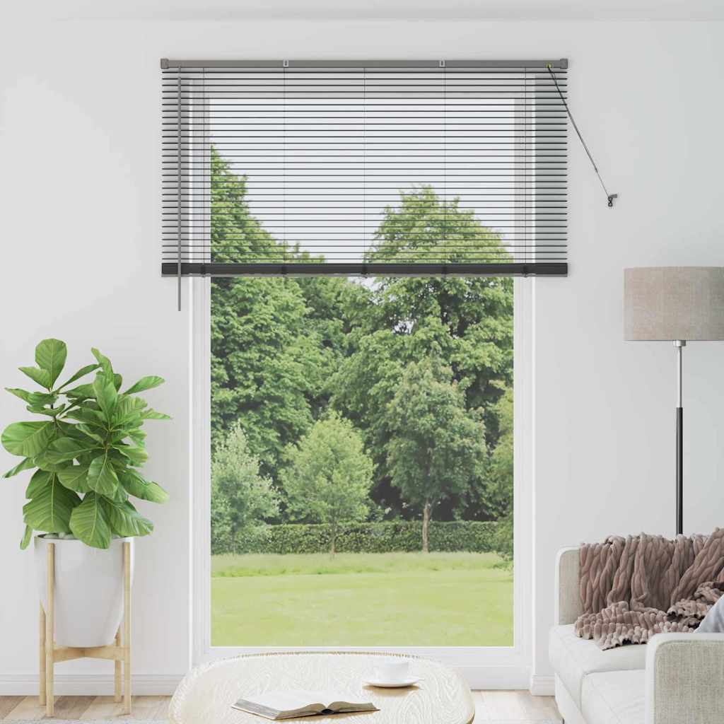 Vidaxl venetiaanse jaloezieën donkergrijs 220x150cm aluminium