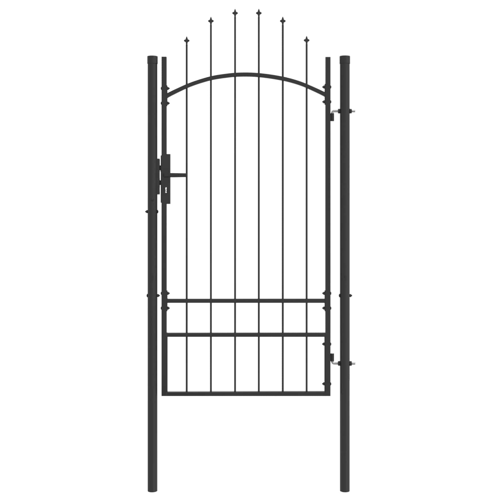 Vidaxl tuinpoort met slot grijs 200 x 100 cm staal