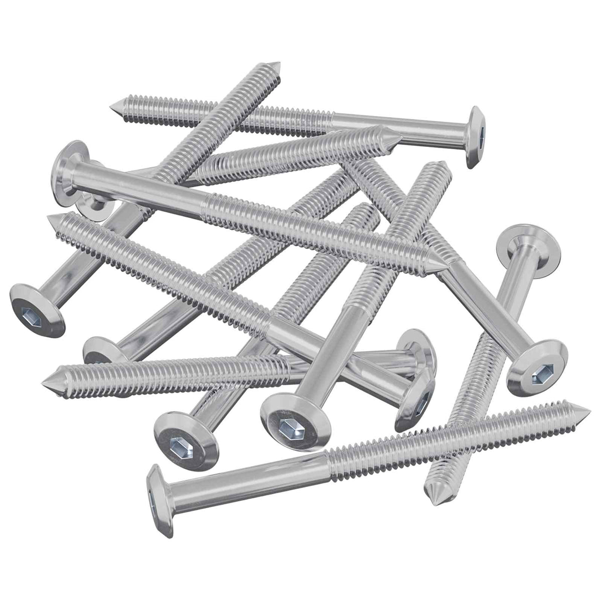 Vidaxl meubelschroeven 12 st zilver m6 x 85 mm staal