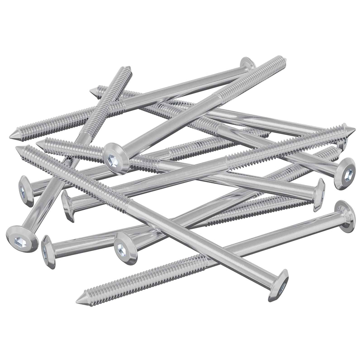 Vidaxl meubelschroeven 12 st zilver m6 x 100 mm staal